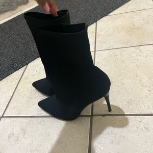 Steve Madden Black Sock Boots